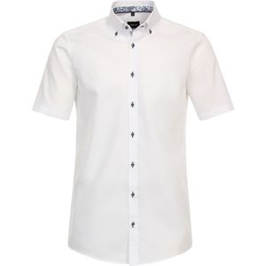 VENTI modern fit overhemd, korte mouw, popeline, wit
