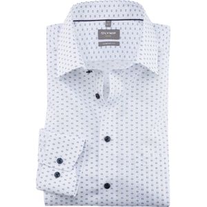 OLYMP Luxor comfort fit overhemd, popeline, bleu dessin
