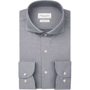 Profuomo slim fit heren overhemd, jersey, jeansblauw