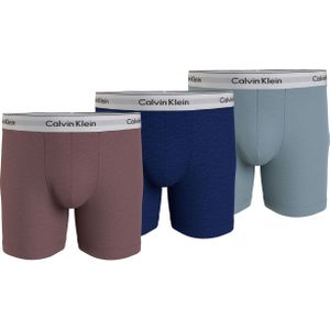 Calvin Klein Boxer Briefs (3-pack), heren boxers extra lang, blauw