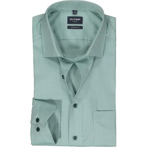 OLYMP modern fit overhemd, structuur, groen