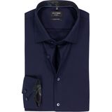OLYMP - No. 6 - Nachtblauw - Overhemd - Super Slim Fit - Structuur