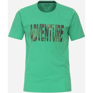 Redmond regular fit T-shirt, korte mouw O-hals, groen (met print) -  Maat: M