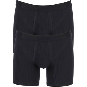 SCHIESSER Authentic shorts (2-pack), met gulp, zwart -  Maat: L