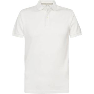 Profuomo slim fit heren polo, wit -  Maat: XL