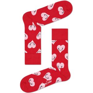 Happy Socks - Smiley Heart - Rood - Unisex - 1 Paar Sokken