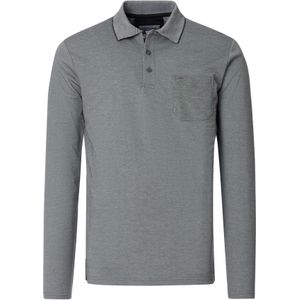 Redmond regular fit polo lange mouw, jersey, grijs