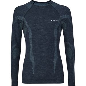 FALKE heren lange mouw shirt Wool-Tech, thermoshirt, blauw (space blue)