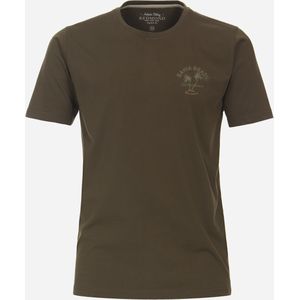Redmond regular fit T-shirt, korte mouw O-hals, groen (met print)
