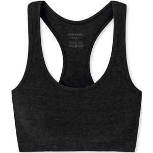 SCHIESSER Personal Fit Rippe bralette (1-pack), dames bustier met cups dubbelrib racerback antraciet