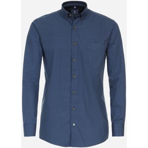3 voor 99 | Redmond modern fit overhemd, popeline, blauw dessin 43/44