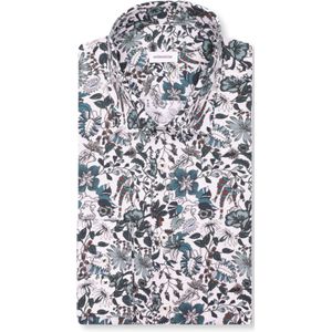 Seidensticker slim fit overhemd, popeline, groen dessin