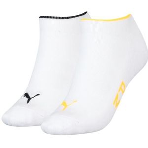 Puma Placed Logo Sneaker (2-pack), dames enkelsokken, wit dessin