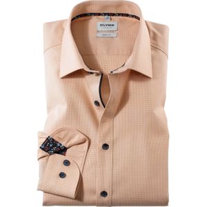 OLYMP Level 5 body fit overhemd, popeline, mais
