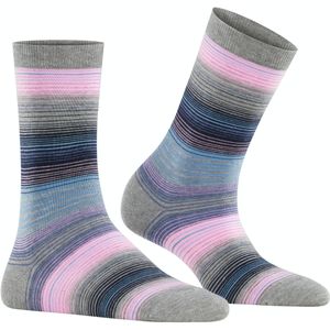 Burlington Stripe damessokken, grijs (light grey)