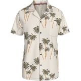 Tommy Hilfiger - Bowling Shirt - Offwhite - Korte Mouw - Popeline