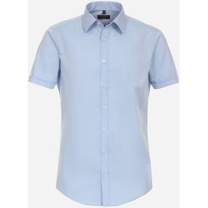3 voor 99 | Redmond slim fit overhemd, korte mouw, popeline, blauw 43/44