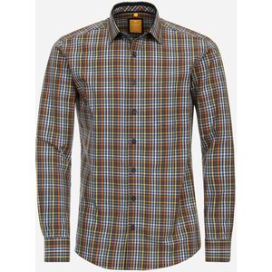 3 voor 99 | Redmond modern fit overhemd, popeline, geel geruit 41/42