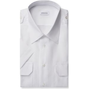 Seidensticker regular fit overhemd, korte mouw, popeline, wit