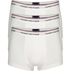 Tommy Hilfiger low rise trunk (3-pack), lage heren boxers kort, wit -  Maat: L
