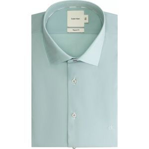 Calvin Klein - Slim Fit Overhemd - Lichtgroen - Popeline - Strijkvriendelijk