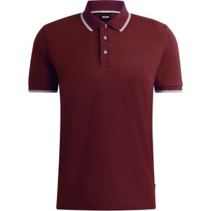 BOSS Parlay regular fit polo, pique, rood -  Maat: M