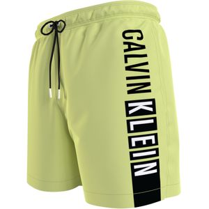 Calvin Klein Medium Drawstring swimshort, heren zwembroek, citroengeel dessin -  Maat: XL