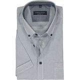 CASA MODA Sport comfort fit overhemd, korte mouw, popeline, wit met donkerbruin dessin 39/40