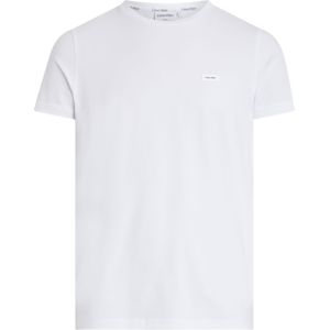 Calvin Klein Stretch Slim Fit T-shirt, heren T-shirt korte mouw O-hals, wit -  Maat: XXL