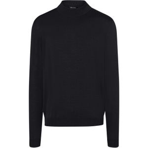 MAERZ Classic Fit heren trui met turtleneck wol, zwart