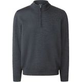 MAERZ Classic Fit heren schipperstrui wol, antraciet grijs