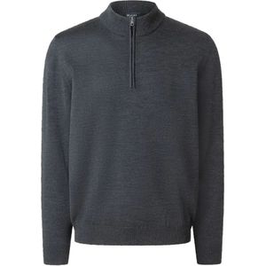 MAERZ Classic Fit heren schipperstrui wol, antraciet grijs