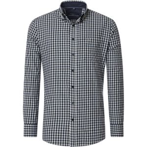 CASA MODA - Sport Comfort Fit - Flanel Overhemd - Blauw Geruit - Strijkvriendelijk