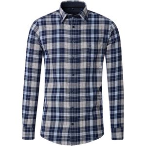 CASA MODA Sport comfort fit overhemd, flanel, blauw geruit