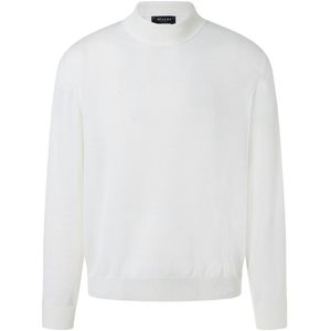 MAERZ Classic Fit heren trui met turtleneck wol, offwhite