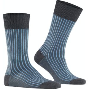 FALKE Oxford Stripe herensokken, antraciet (anthracite mel.)