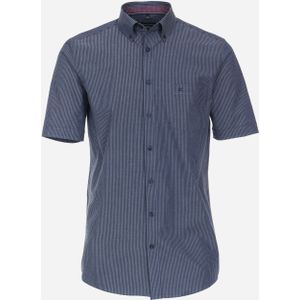 CASA MODA Sport comfort fit overhemd, korte mouw, seersucker, blauw gestreept 53/54