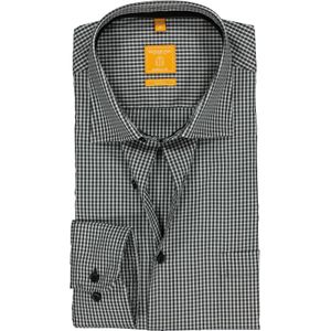 3 voor 99 | Redmond modern fit overhemd, zwart-wit geruit (contrast) 45/46