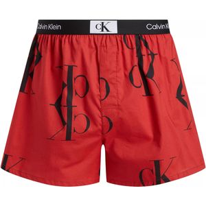 Calvin Klein Woven Boxers (1-pack), heren boxers wijd katoen, oranje -  Maat: L