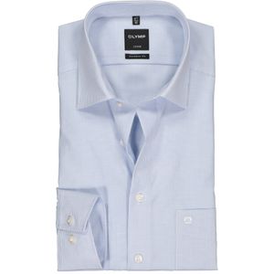 OLYMP Luxor modern fit overhemd, mouwlengte 7, blauw met wit geruit 48