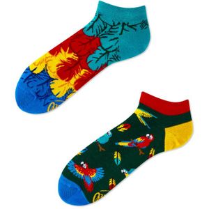 Many Mornings unisex enkelsokken, Paradise Parrot Low