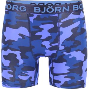Bjorn Borg Boxers Performance microfiber, blauw camo print -  Maat: L