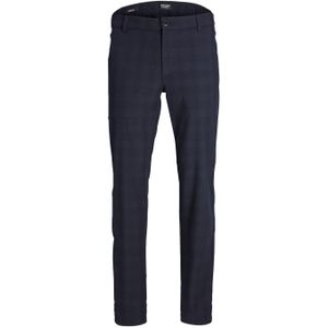 JACK & JONES Ollie Benji regular fit, heren chino, blauw geruit