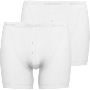 Ceceba heren boxer lang met gulp (2-pack), wit