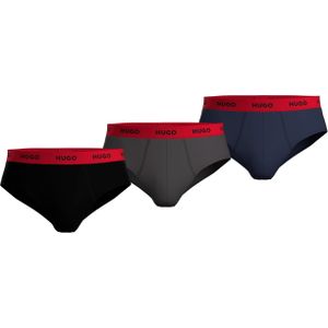 HUGO hipster briefs (3-pack), heren slips, middengrijs