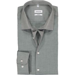 Seidensticker shaped fit overhemd, grijs 44