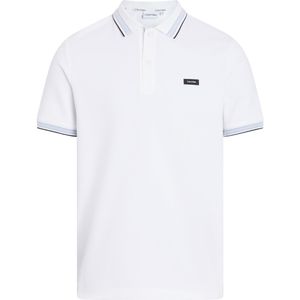 Calvin Klein Stretch Pique Multi Tipping Slim Polo, heren poloshirt, wit -  Maat: XXL