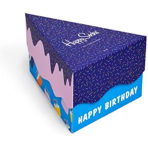 Happy Socks Happy Birthday Gift Box (3-pack), unisex sokken in cadeauverpakking - Unisex - Maat: 36-40