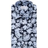 Seidensticker x-slim fit overhemd, popeline, blauw dessin