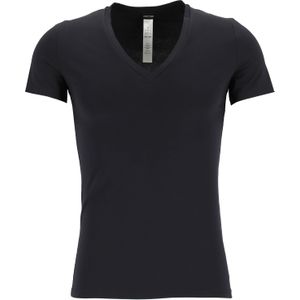 HOM Supreme Cotton tee-shirt (1-pack), heren T-shirt V-hals, zwart -  Maat: XXL